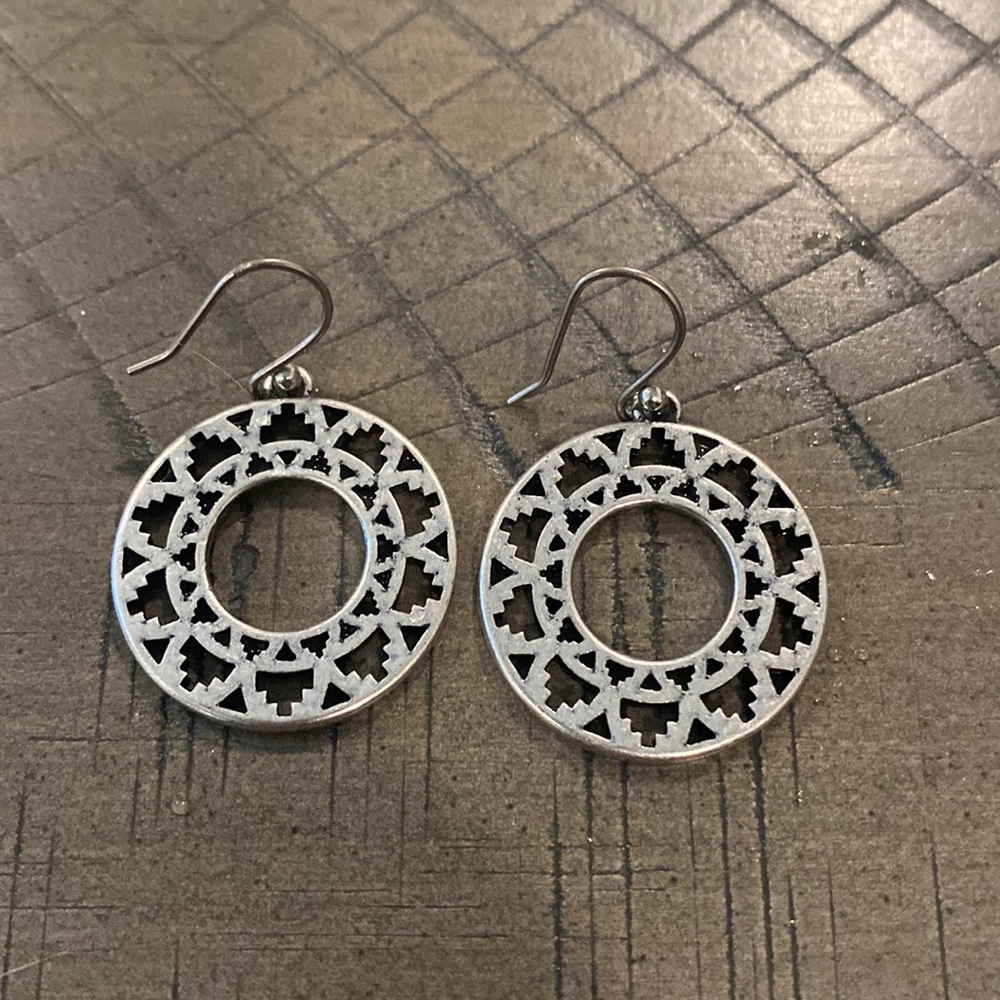 Lucky Aztec silver earrings